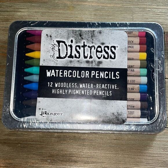 Jim Holtz Distress Watercolor Pencils, set of 12 - Picture 1 of 3